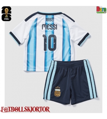 Argentina Lionel Messi #10 Hemmakläder Barn VM 2026 Kortärmad (+ Korta byxor)
